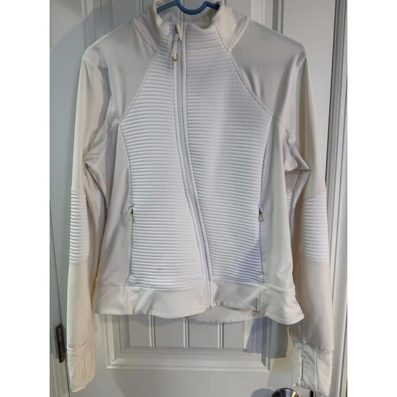 Mondetta Jackets & Blazers - Mondetta Activewear Jacket White Cream Measures Women’s Large Asymmetrical